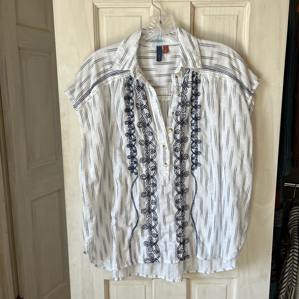 Anthropologie Pilcro embroidered surf shirt XS - Picture 1 of 7